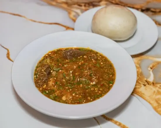 Poundo and Okro Soup at Bisi Kitchen in Winnipeg